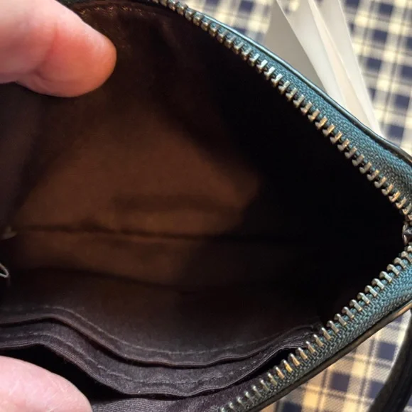 Coach Dark Green Embossed Wristlet - Picture 7 of 8